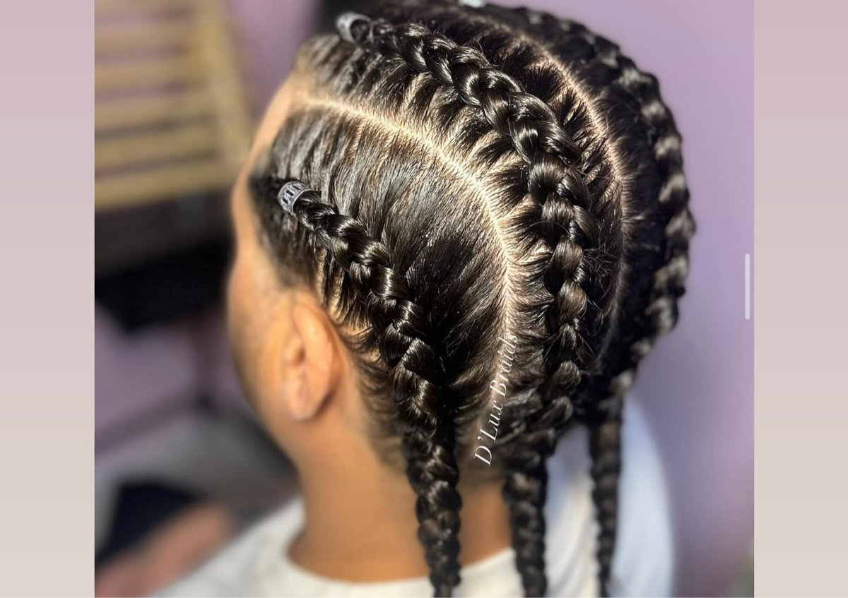 4 trenzas sin extensiones