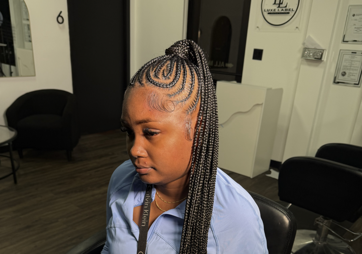 stitch braided ponytail