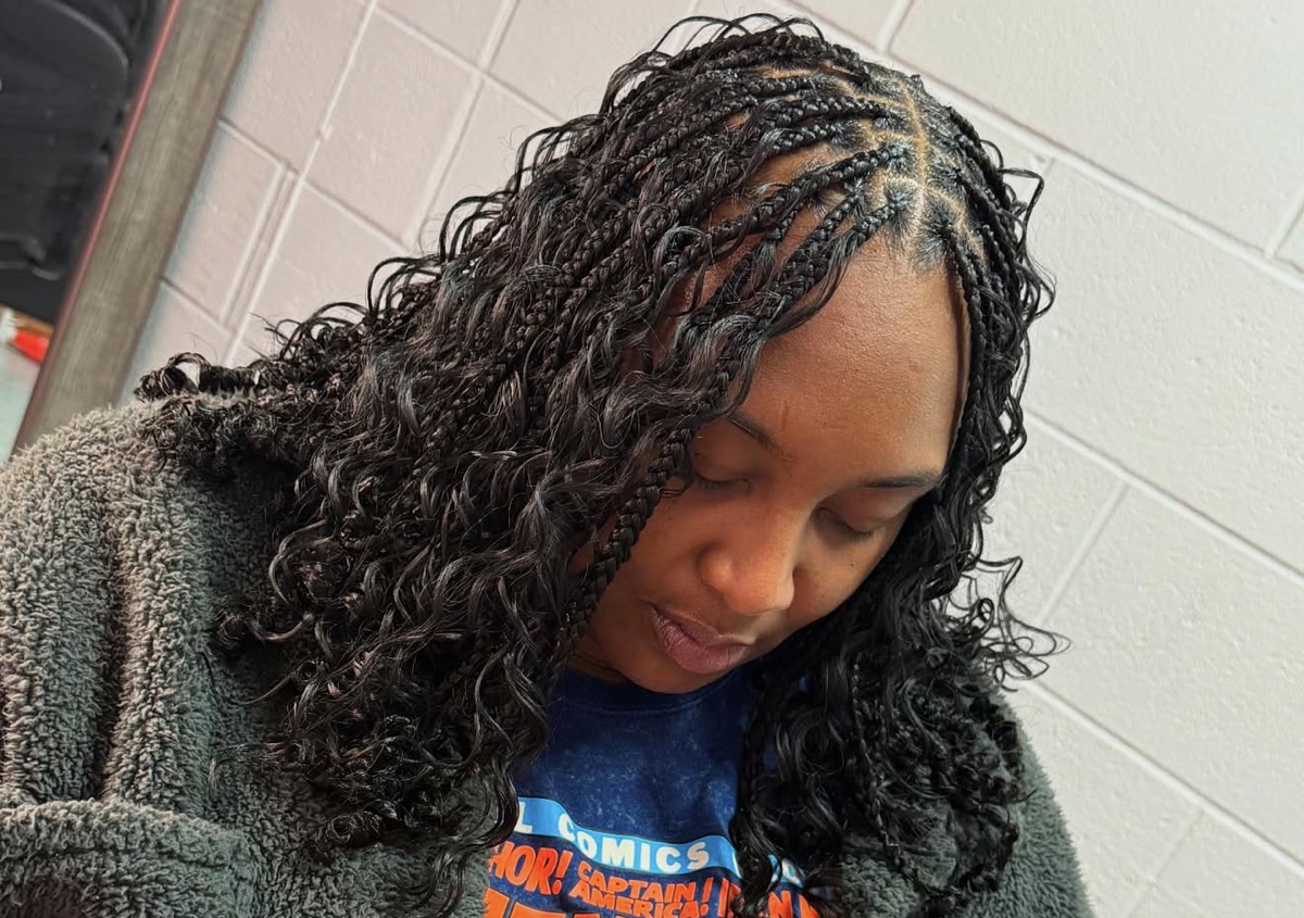 smedium boho bob knotless