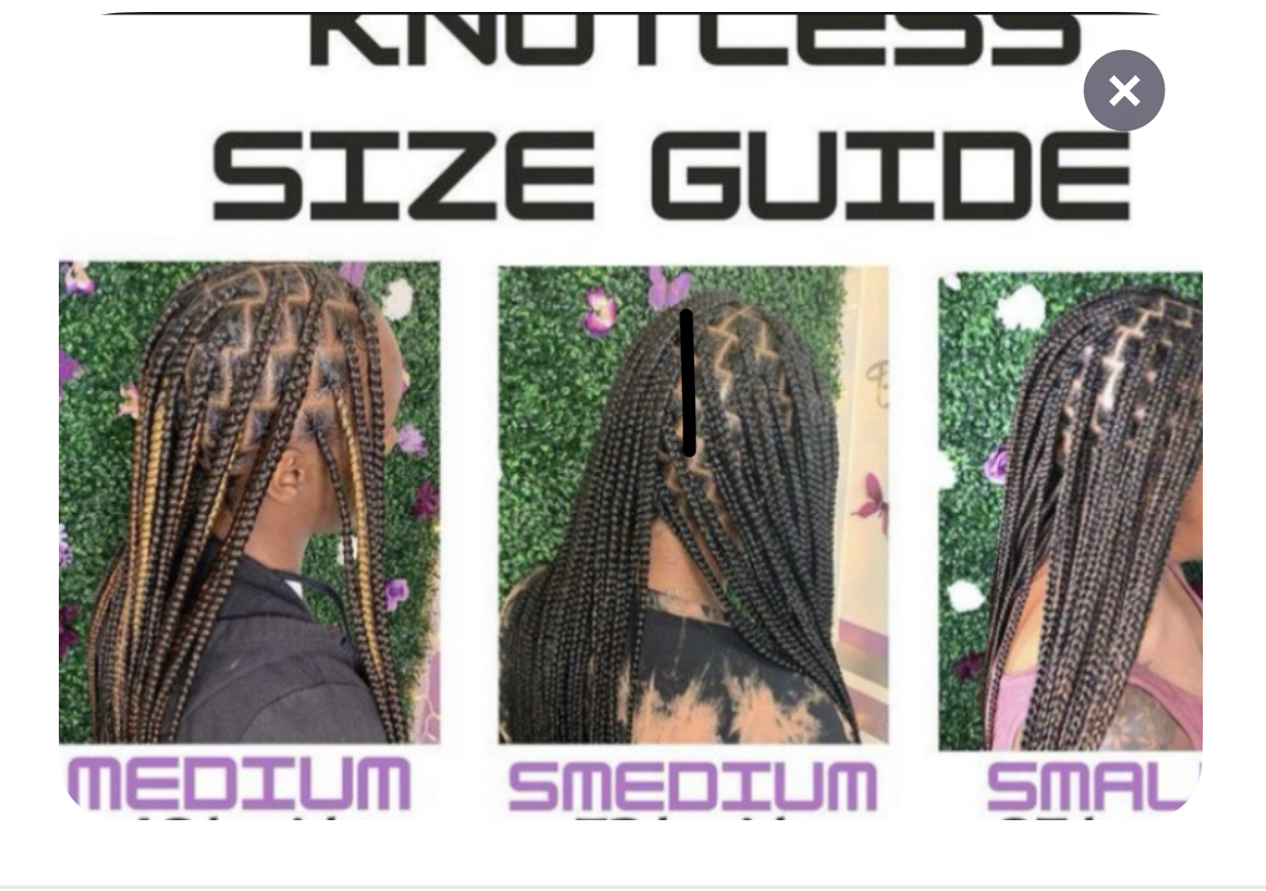 Braid size chart! Dont click select. 