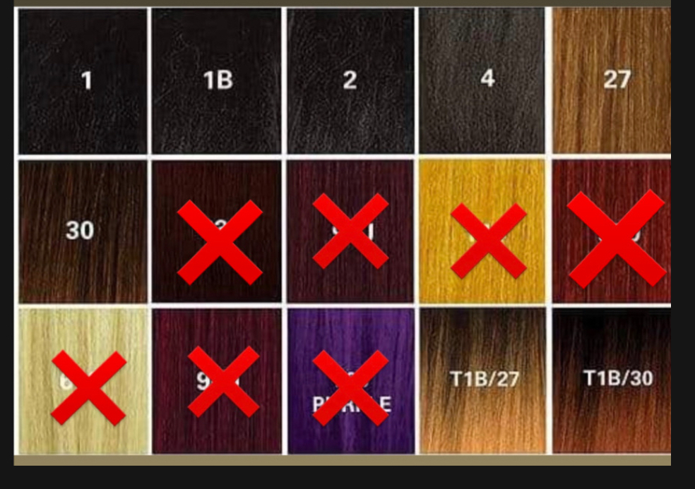 Hair colors i provide🩷