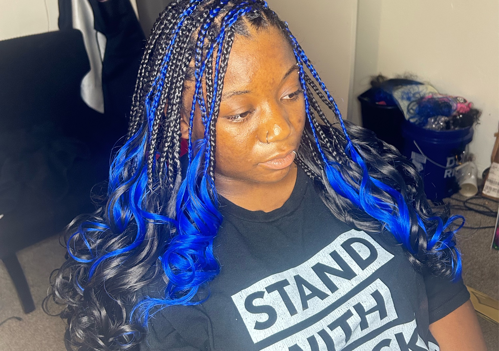 Frech curls knotless