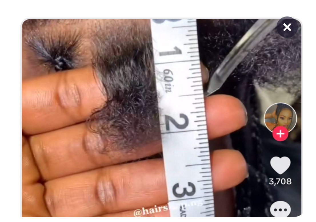 Hair length needs to pass the 3 inches