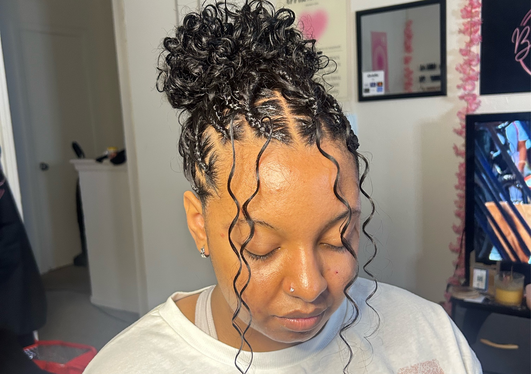 No synthetic braiding hair style 100% human