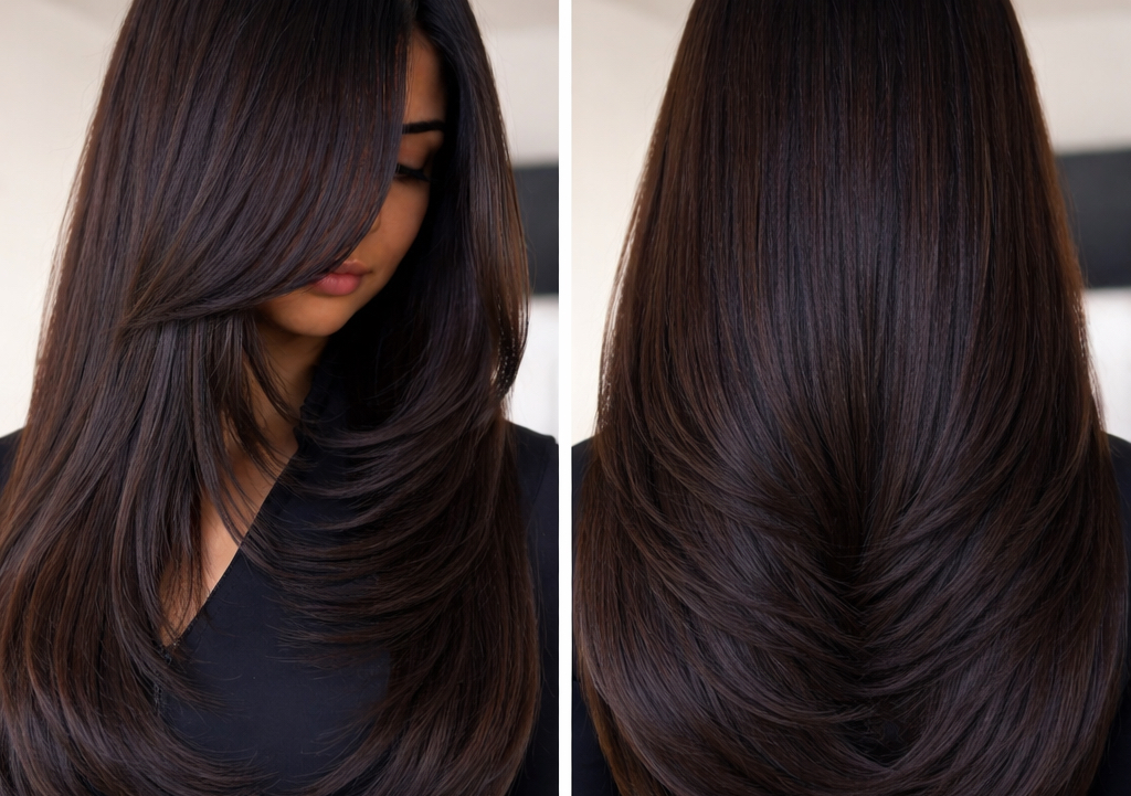 Corte en U con marco al rostro