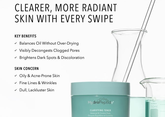Hydropeptides Clarifying Toner Pads 