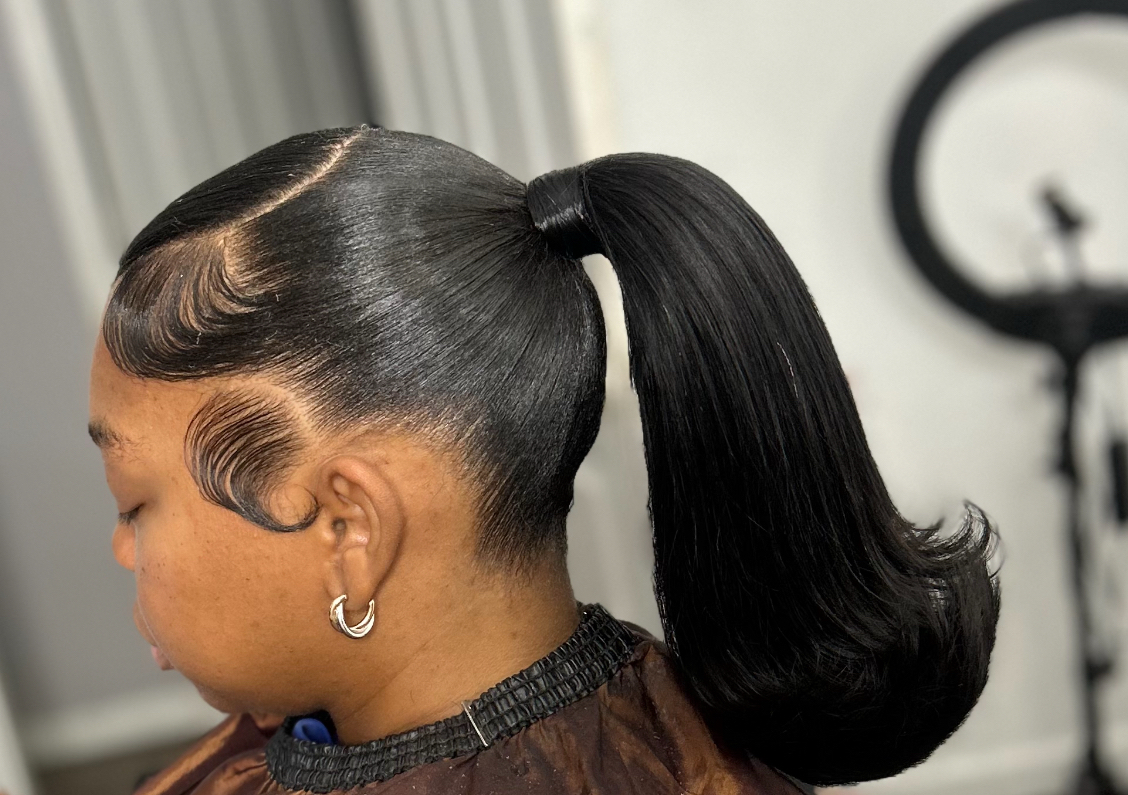 sleek ponytail
