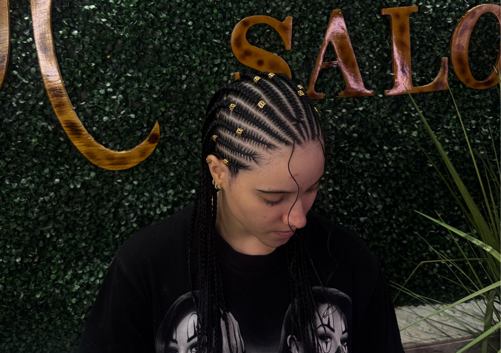 S/Fulani knot. braids