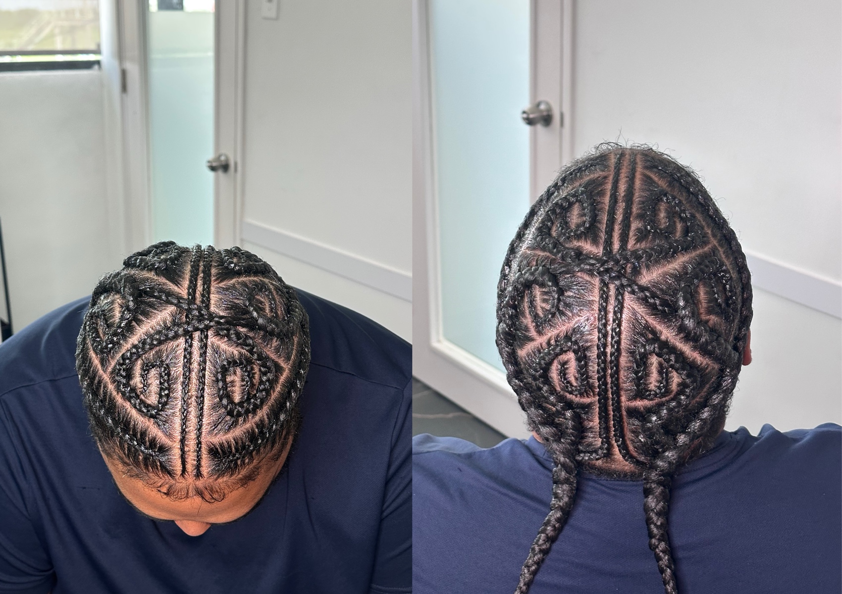  10 trenzas con diseño  