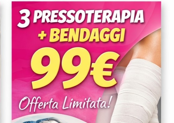  3 sedute Pressoterapia + bendaggi 