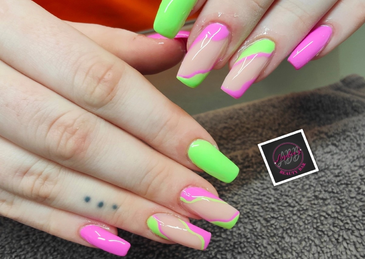 Biab with gel polish on long nails