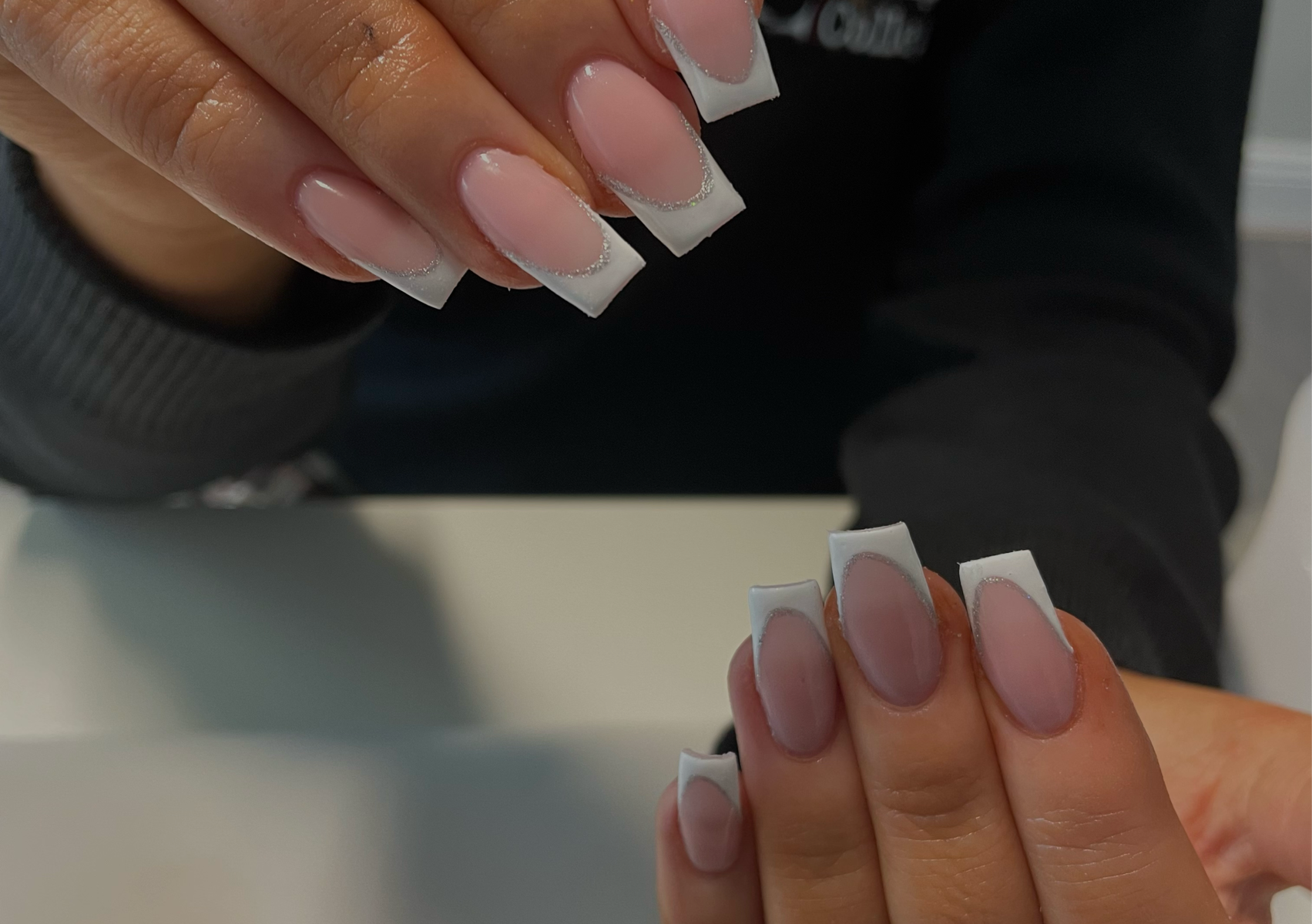 Gel extensions with just french tip