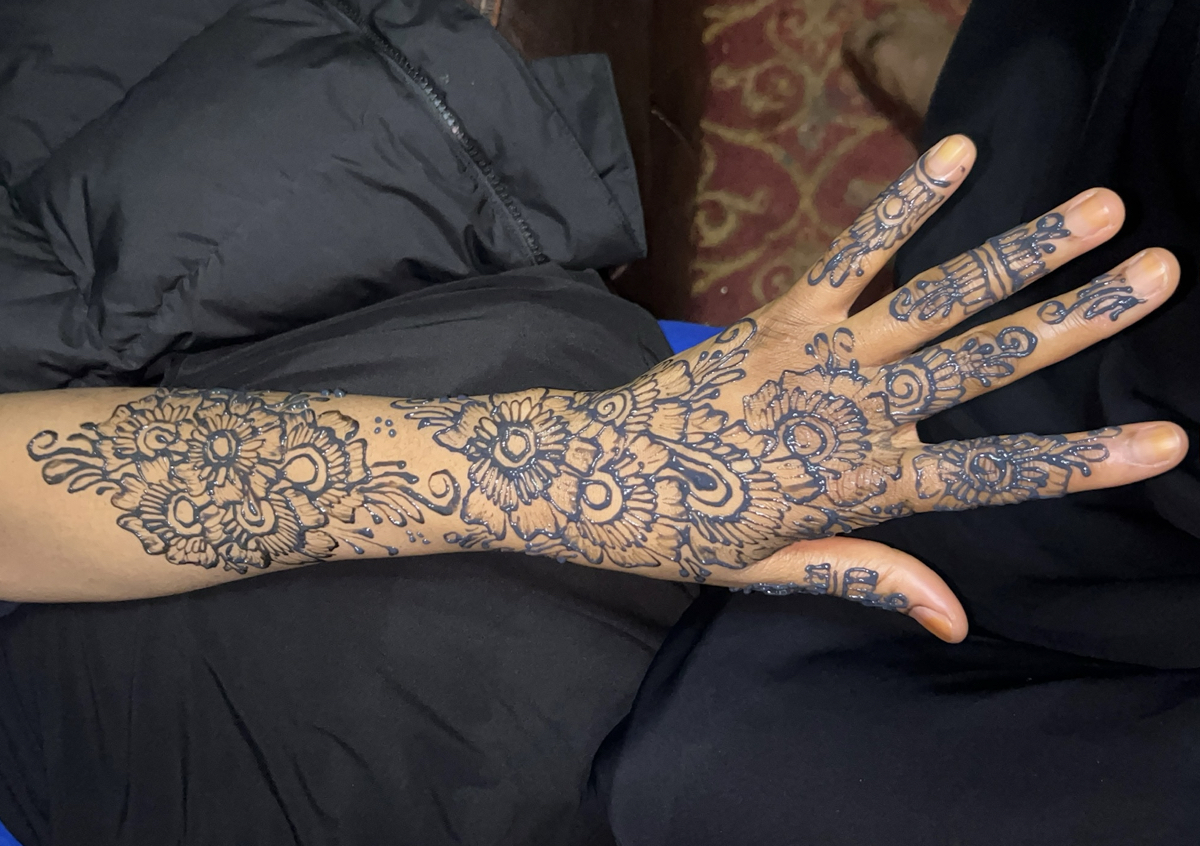 Elbow Length Jagua Gel Henna