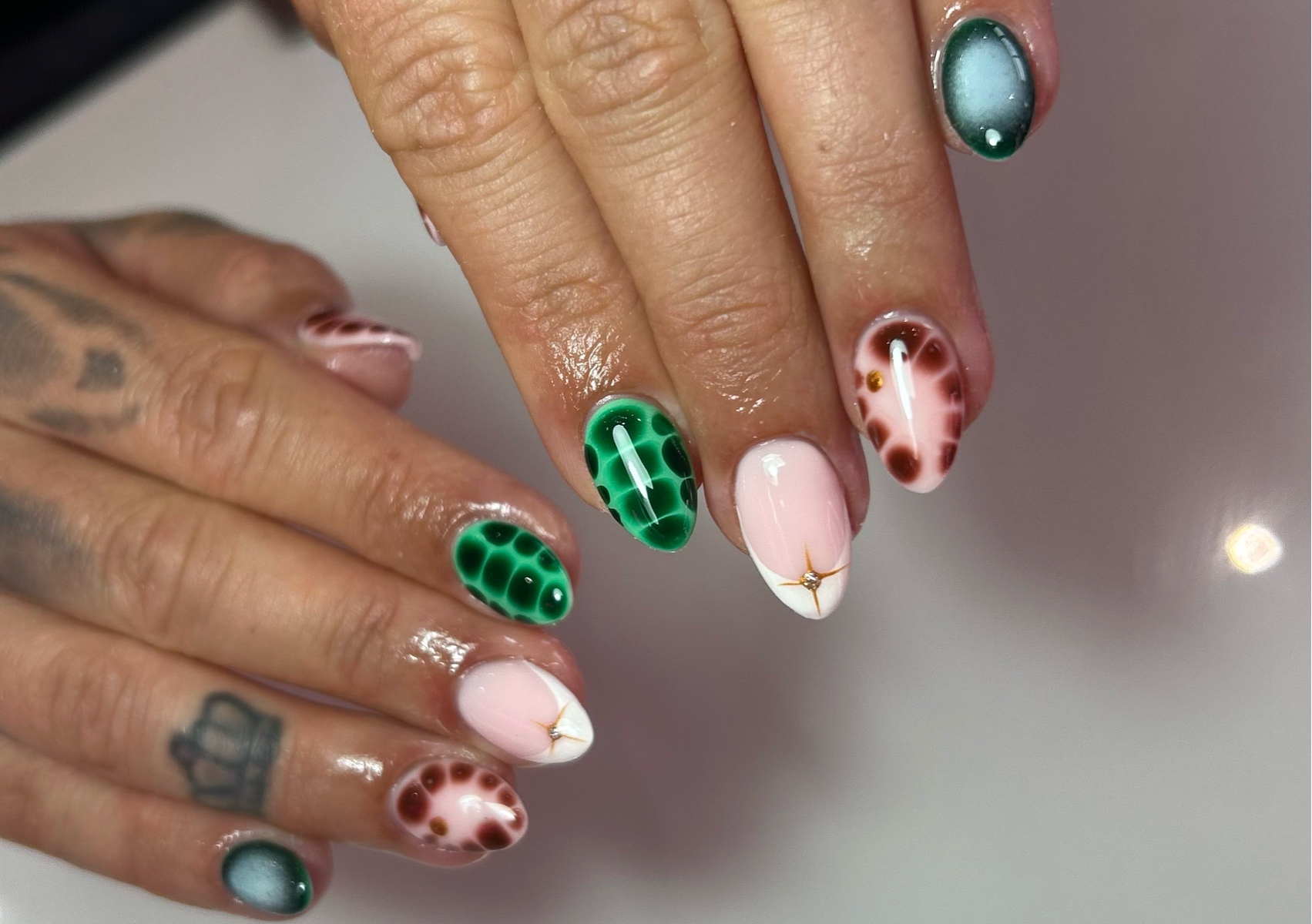 BIAB Detailed Nail Art