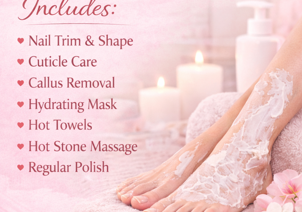 Soft glow waterless pedicure 