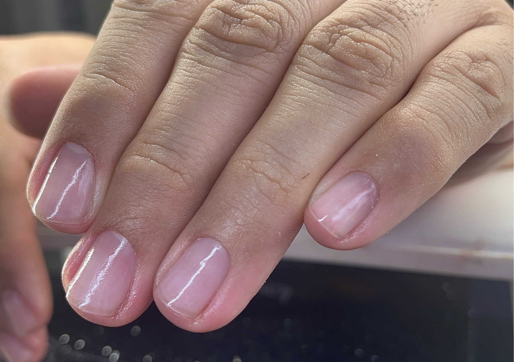 Manicura clear Caballero
