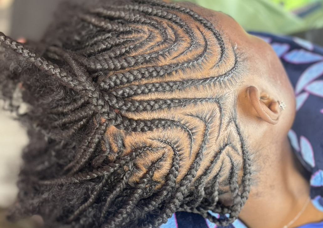 Small mohawk  braids 