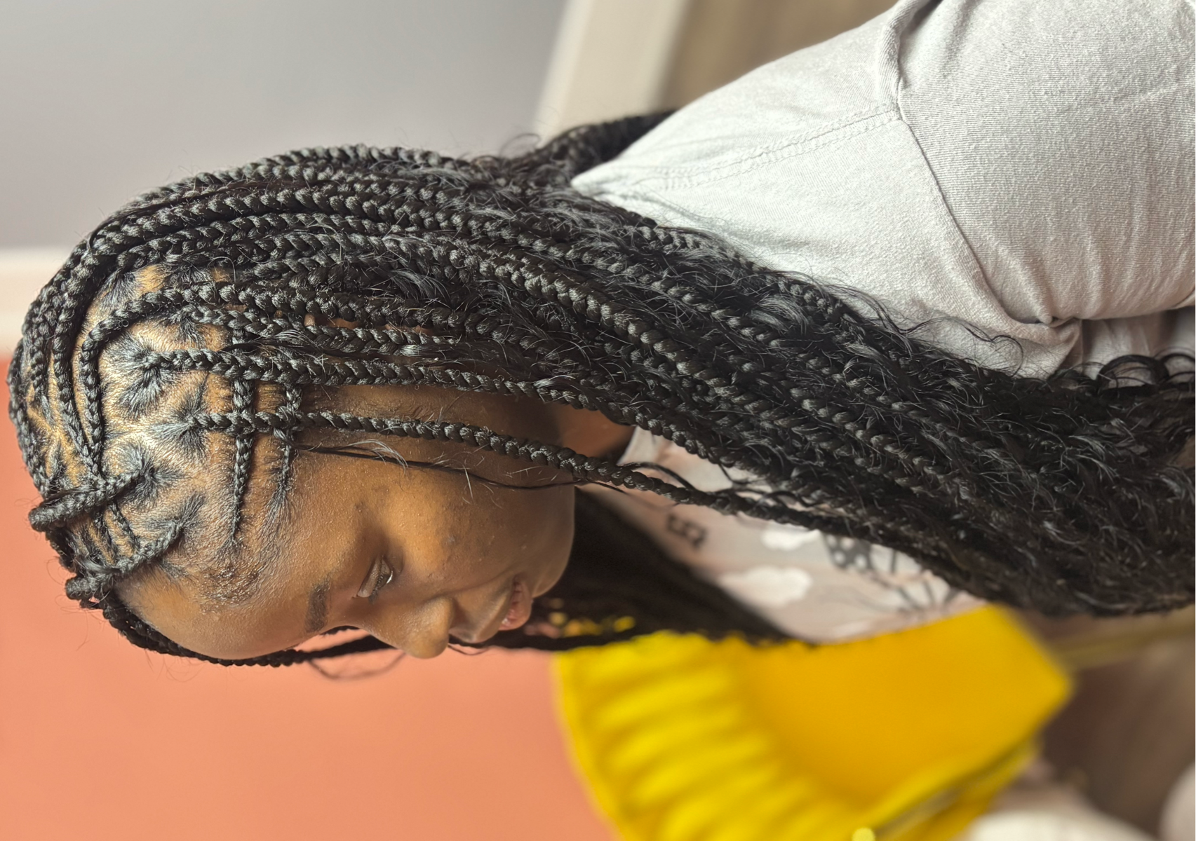 Flip over fulani braids 