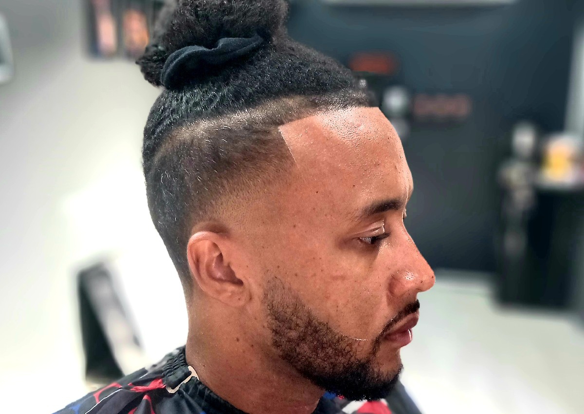 Half Faded Sides & Back Only + Full Beard Line-Up 