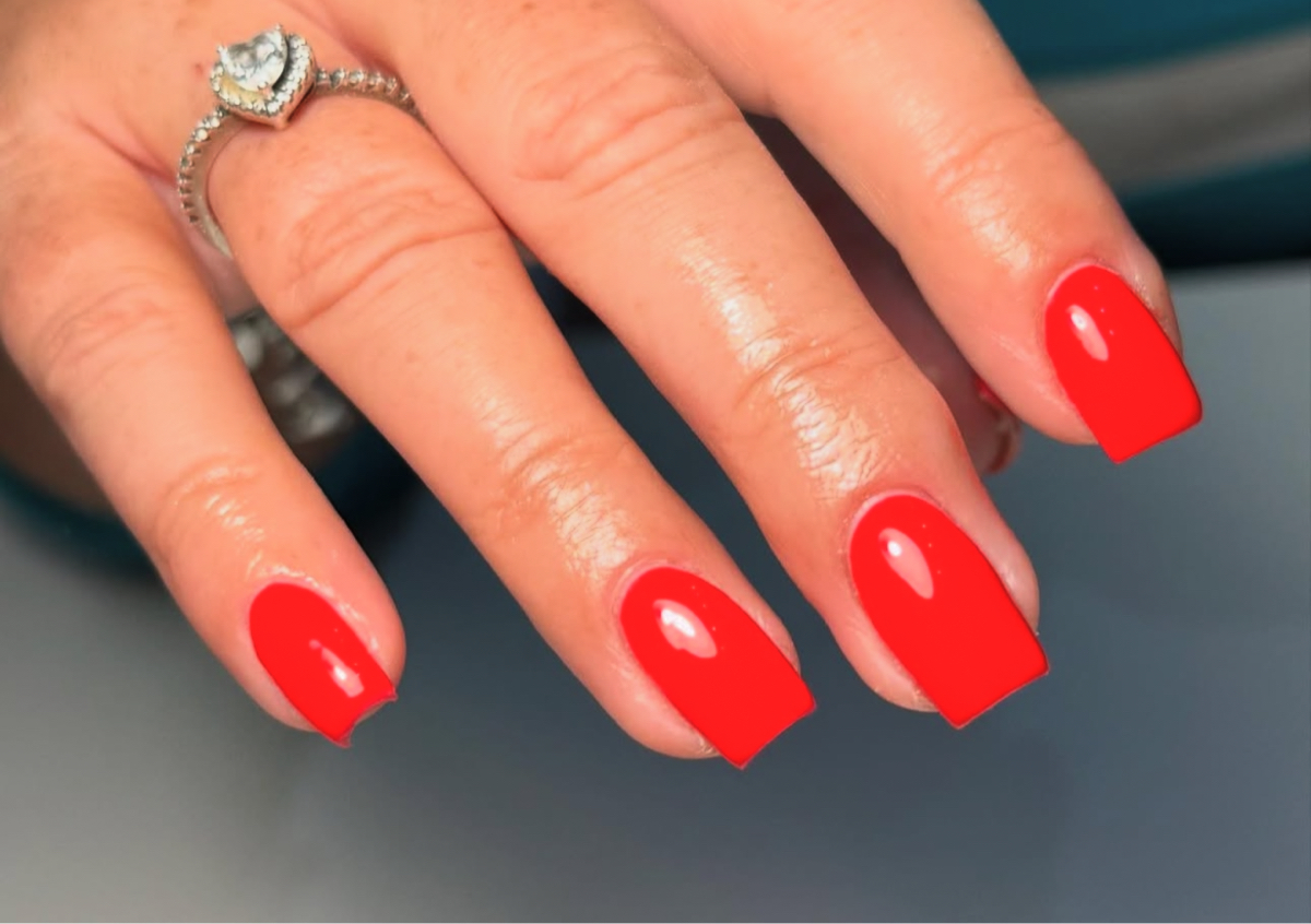 BIAB extensions with gel polish  