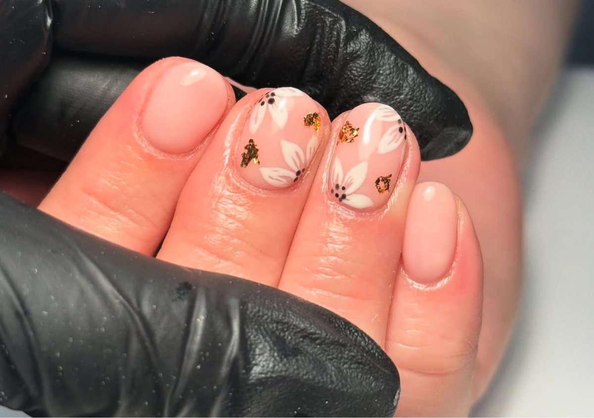 Builder gel - simple nail art