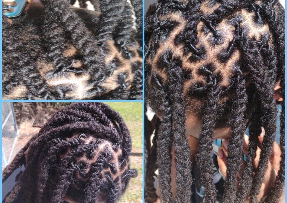 Loc retwist w/ style