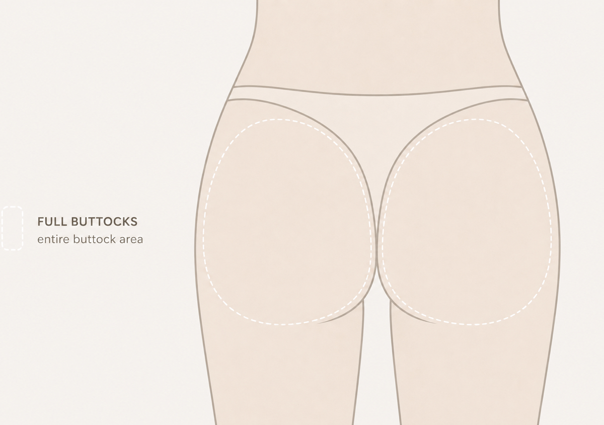 Full Buttocks Traditional Sugaring 