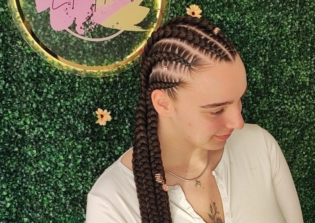 Six tresses collées avec rajouts