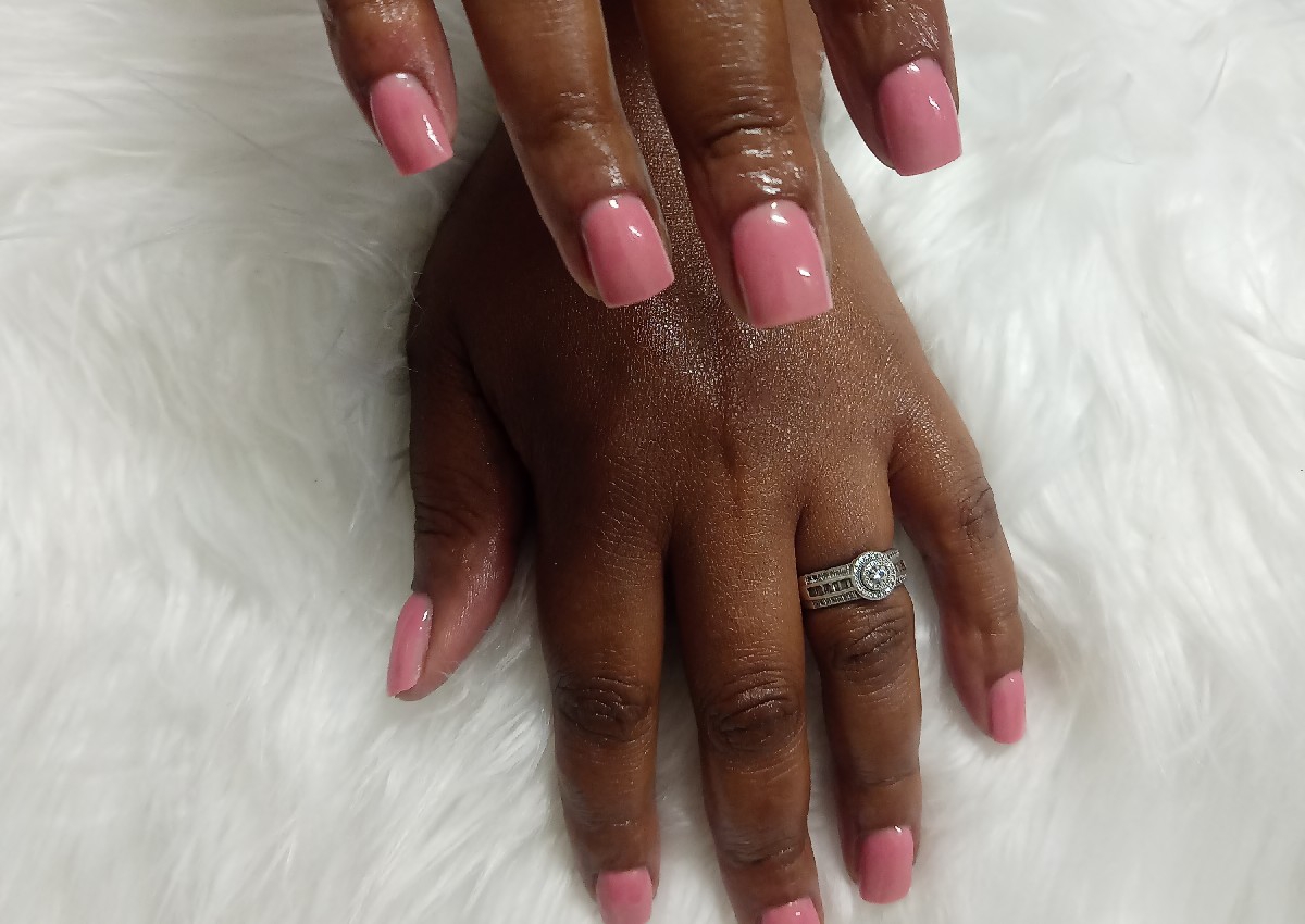 Plain Acrylic on natural nails 