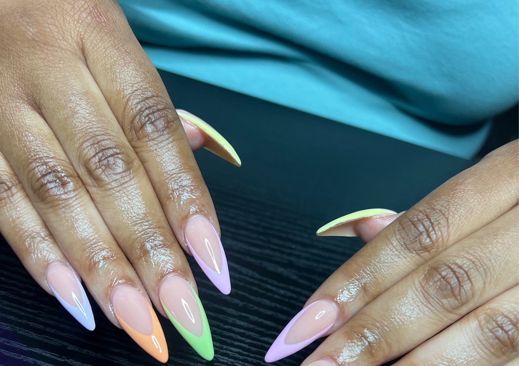 Medium almond color french 