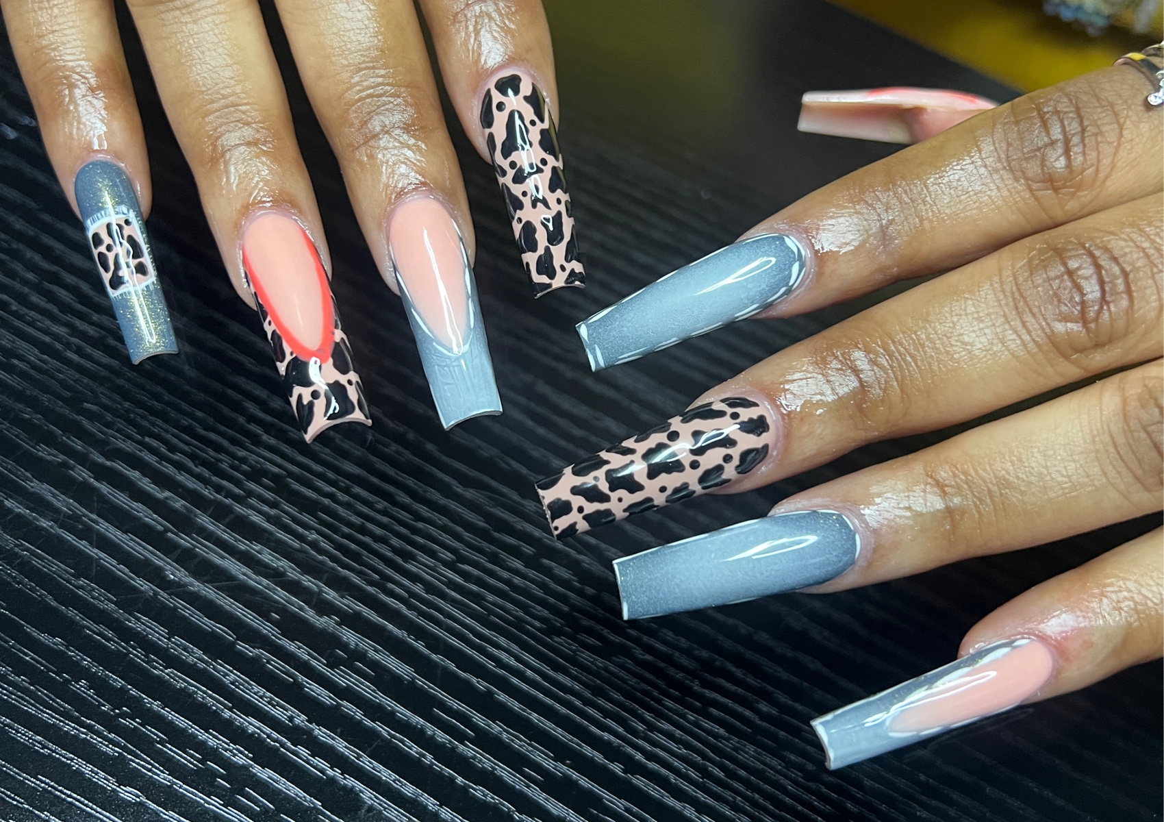 XLong square nails Hands Only