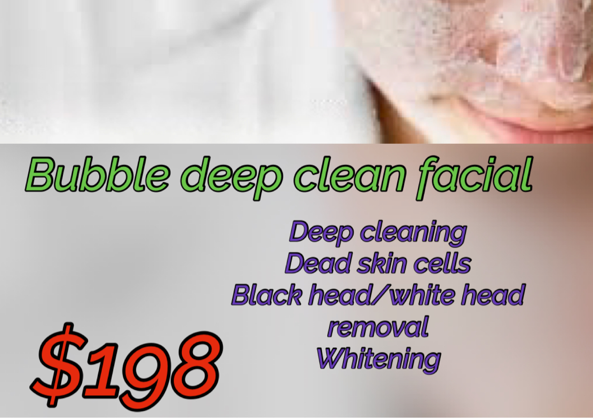 Bubble deep clean facial