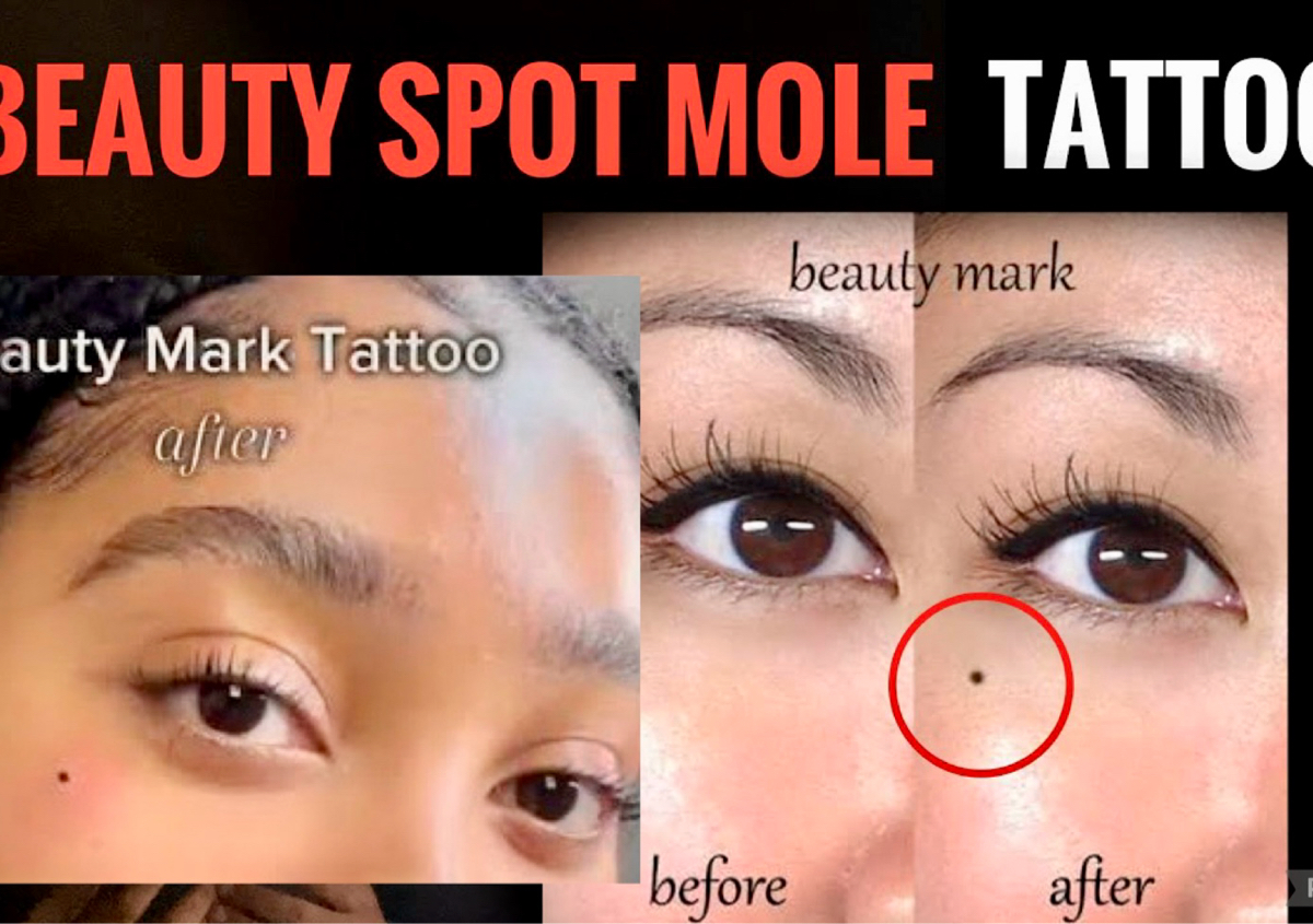  Beauty mole  tattoo 1 session