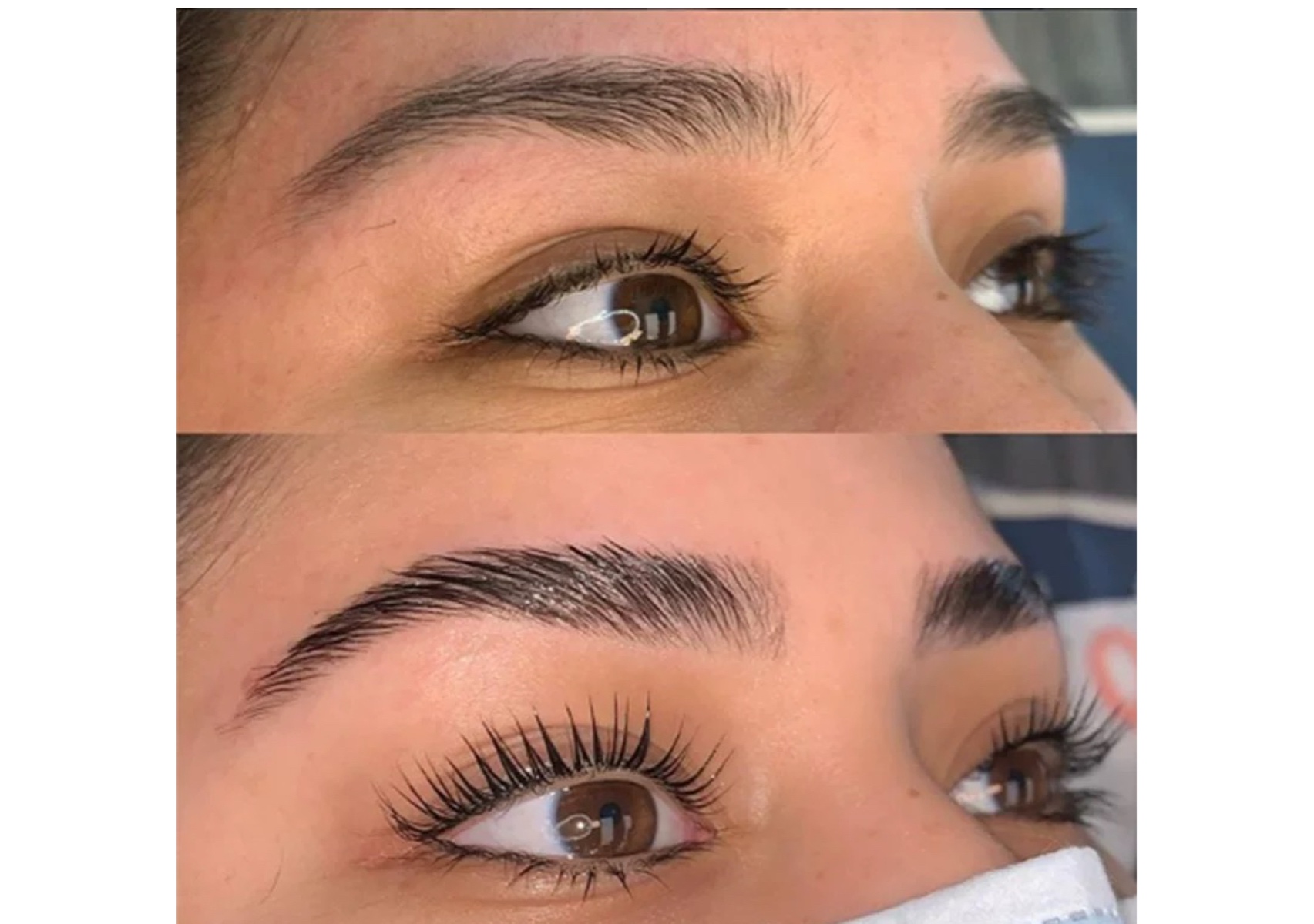 Brow lamination and lash lift