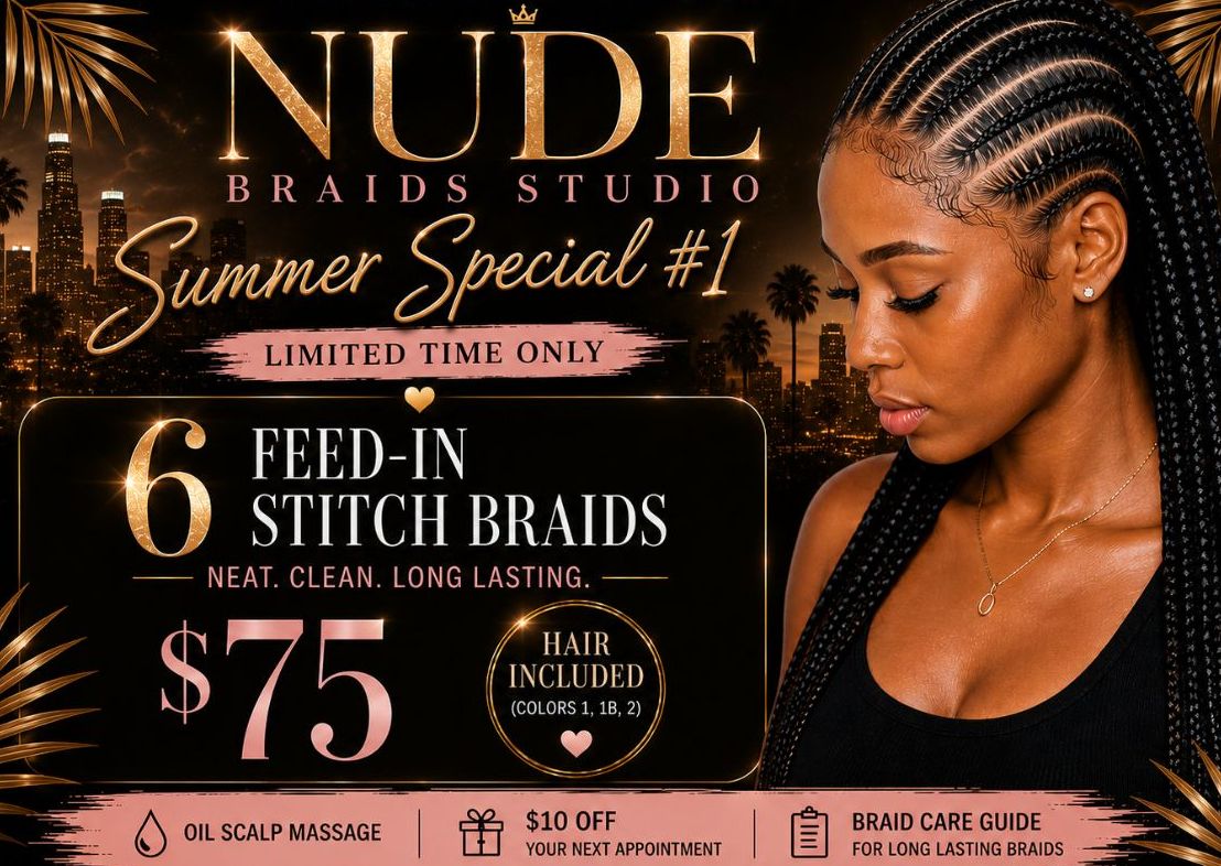 Summer Special! 6 Feed-In Stitch Braids
