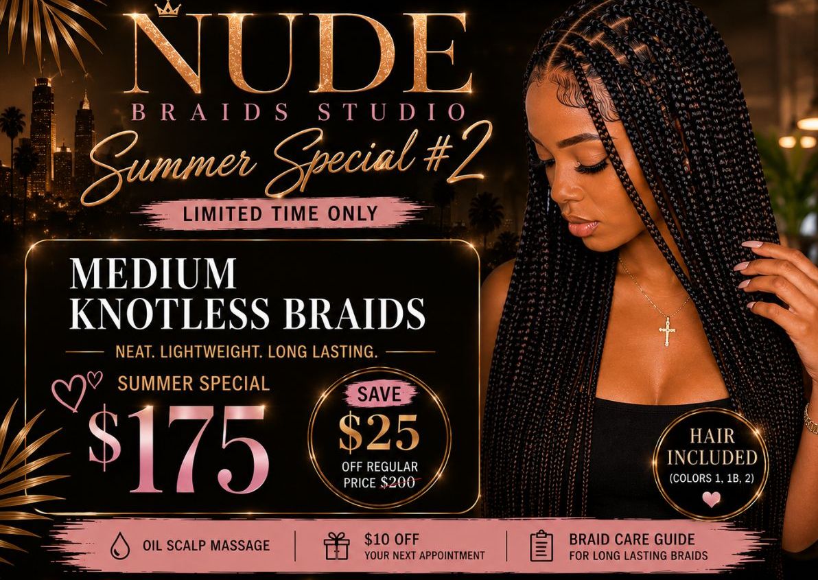 Summer Special! Medium Knotless Braids