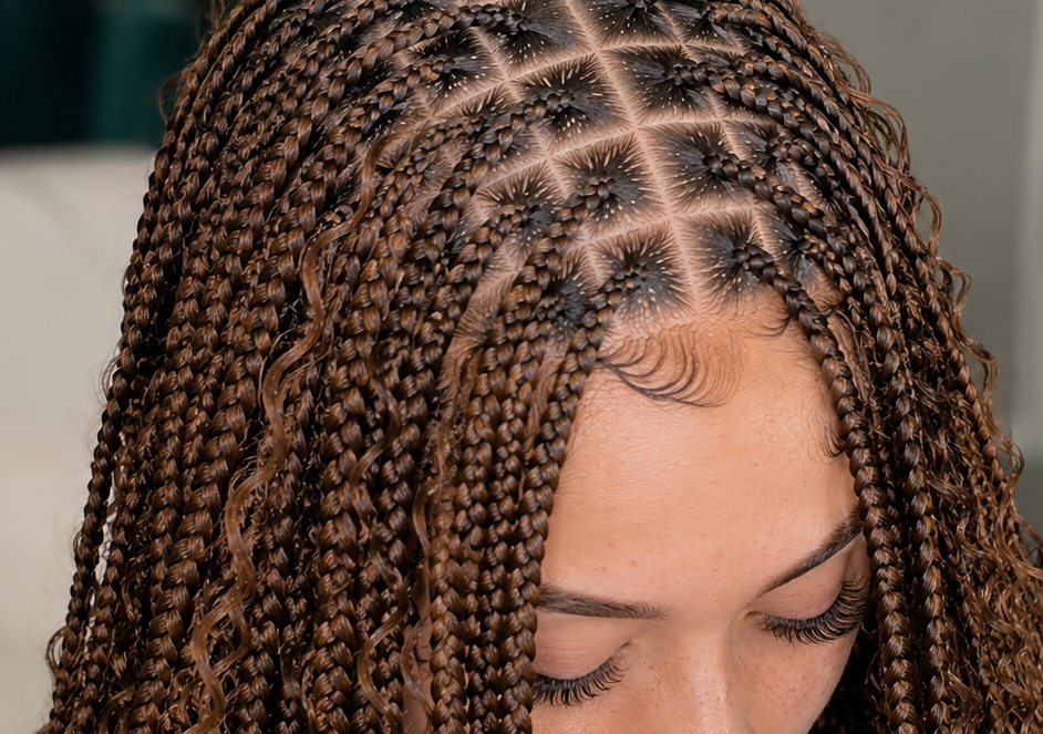 Boho Knotless Braids (Medium)