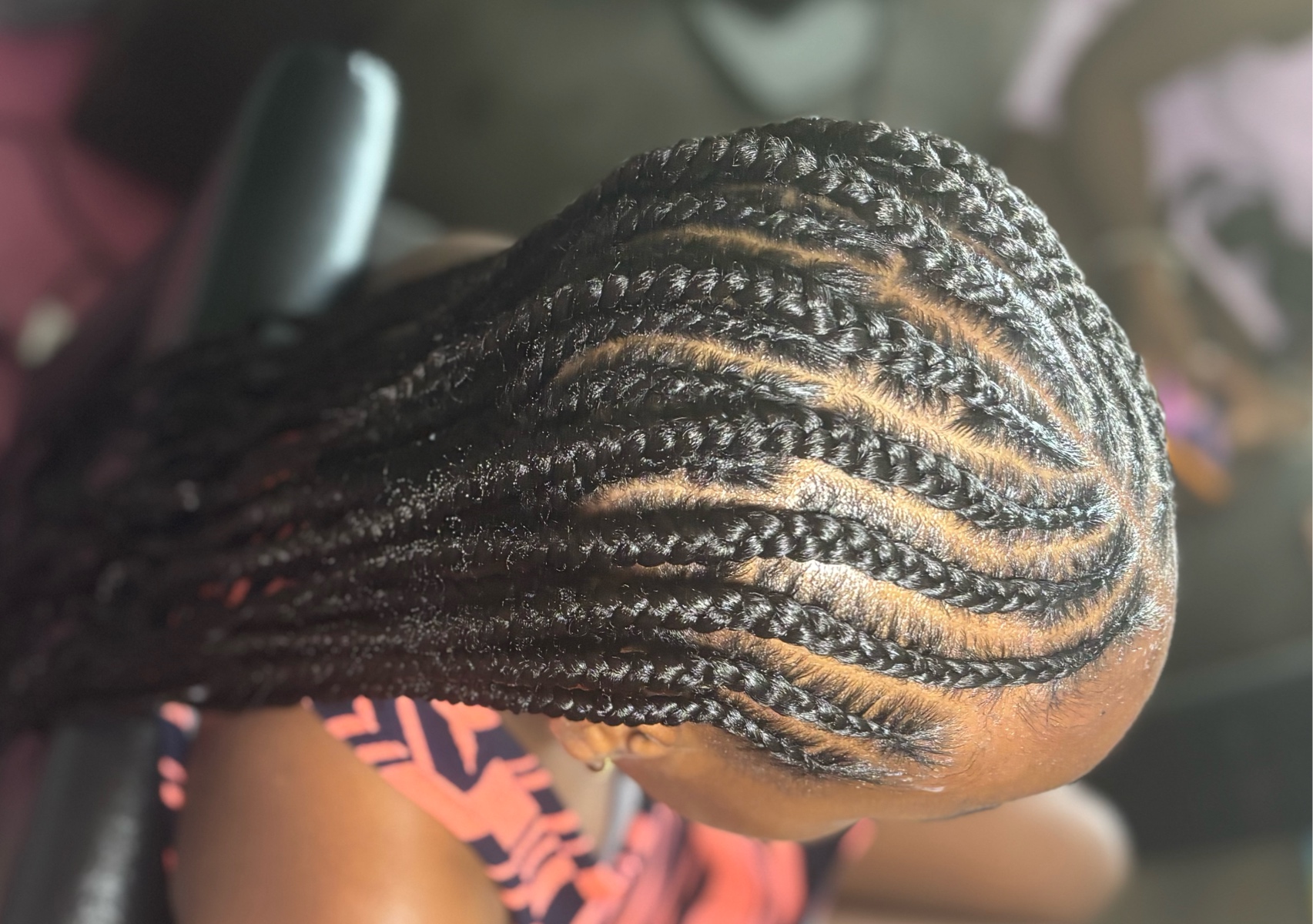 Kids braids w/weave
