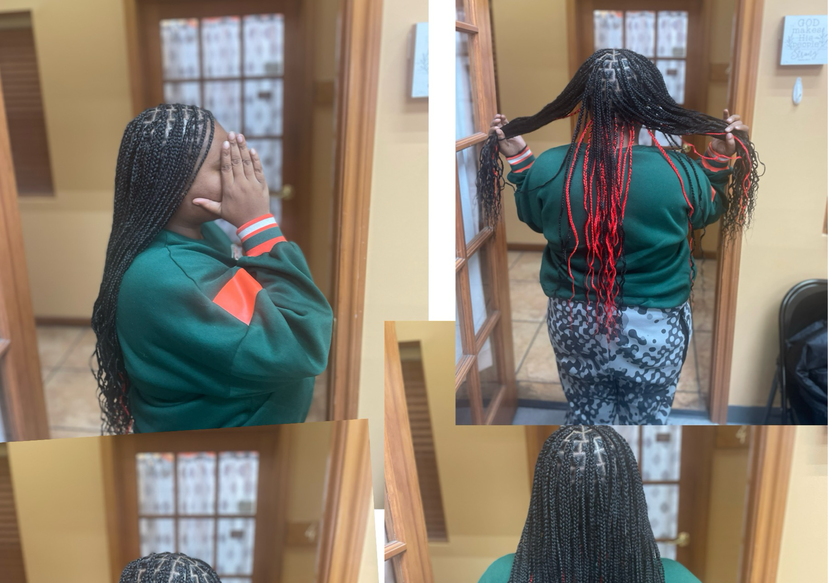 Small peek-a-boo knotless