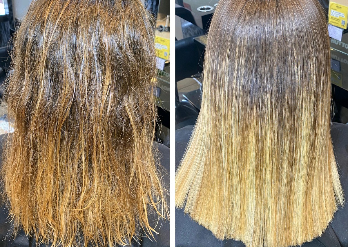 KERATIN straightening treatment