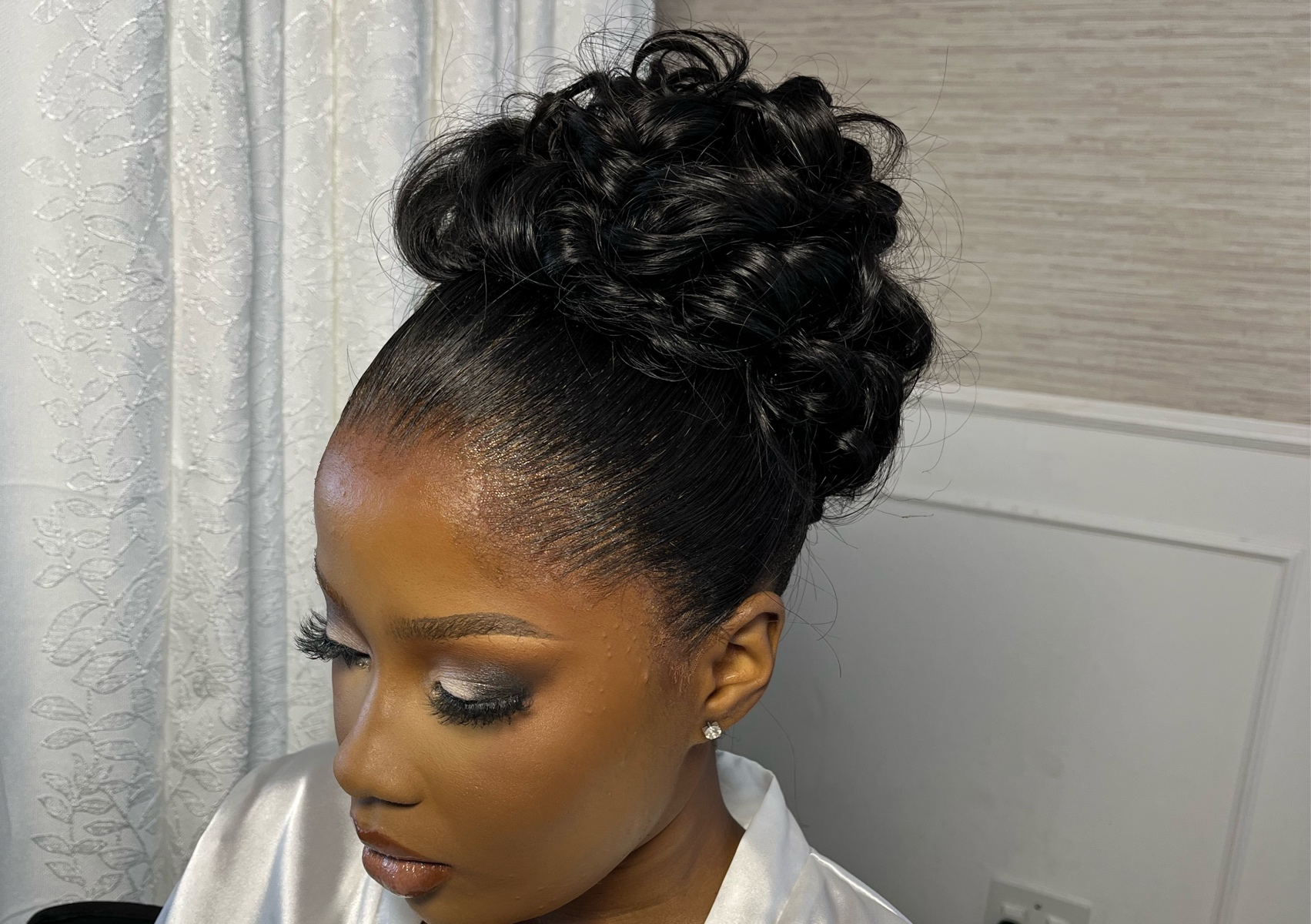 Frontal Ponytail Regal Updo (with curls) excl. frontal Install cost