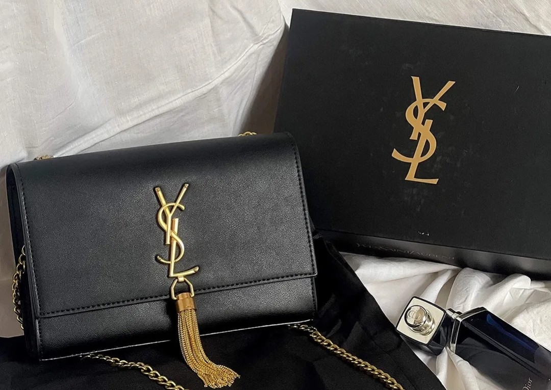 Ysl clutch Gold chain 
