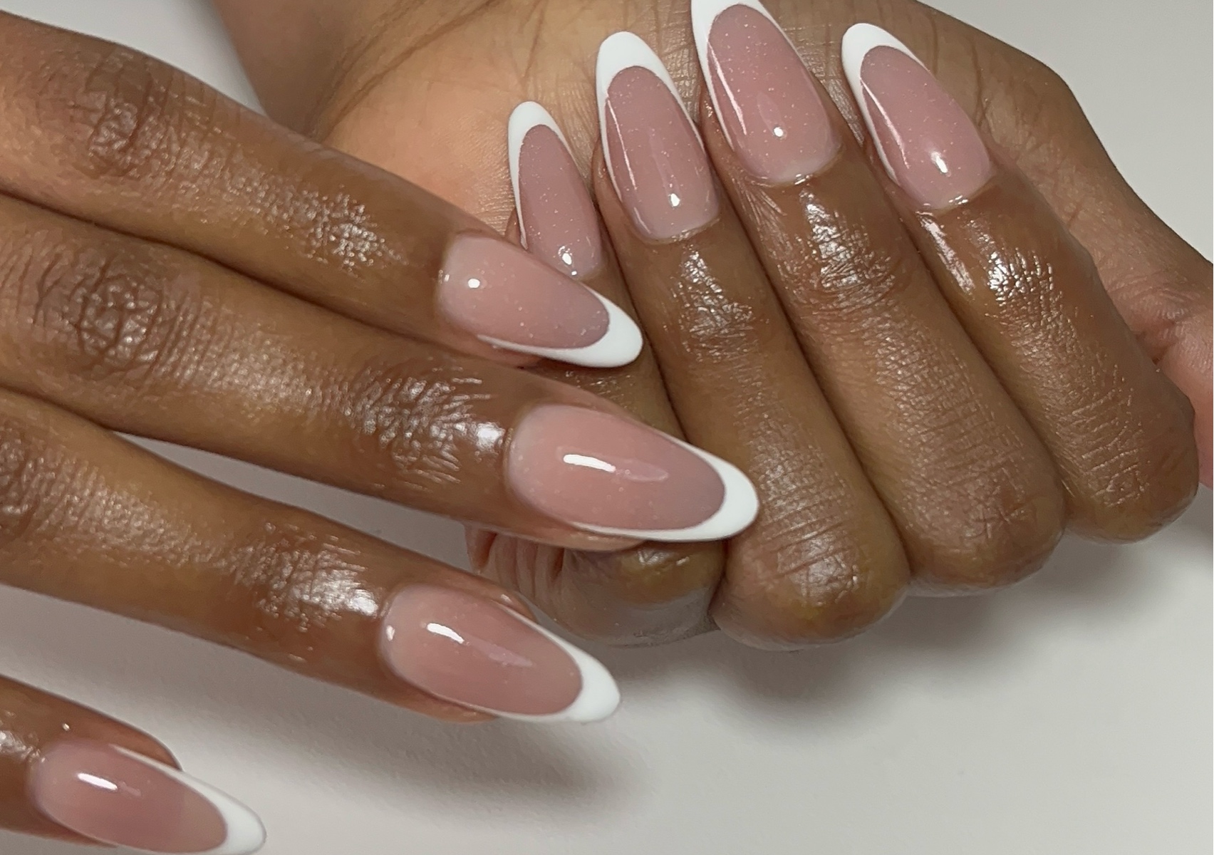 Medium Polygel French Manicure