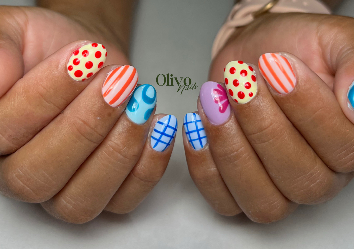 Hard gel + nail art