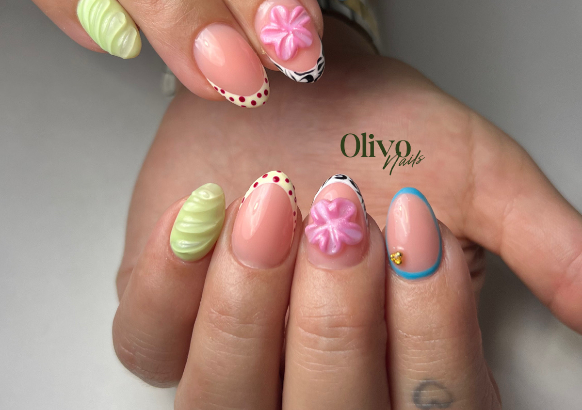 Gel tips + nail art