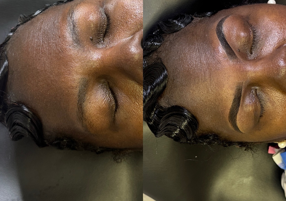 Brow tint and wax