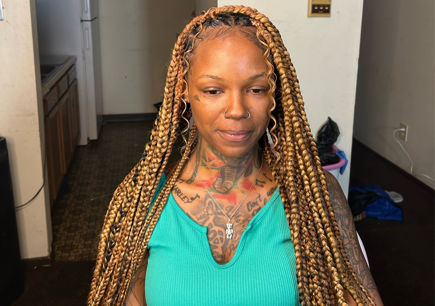 Knotless over locs (Without Retwist 