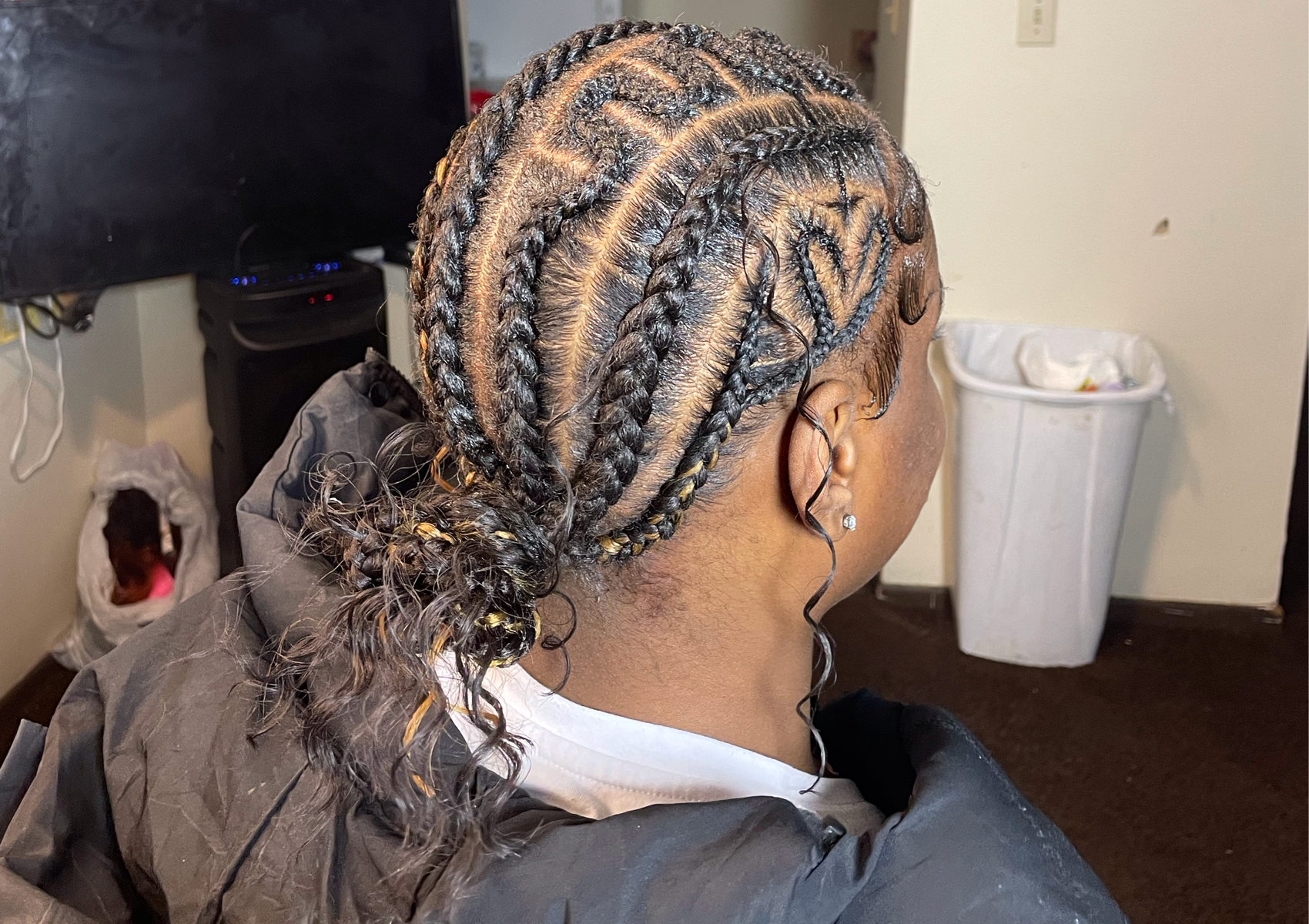 6 Braids / 6 Braids into A Bun