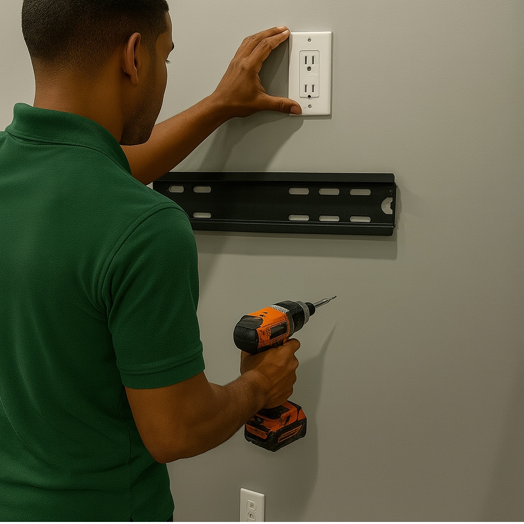 Behind Dry wall-Wire Concealment- Option 3