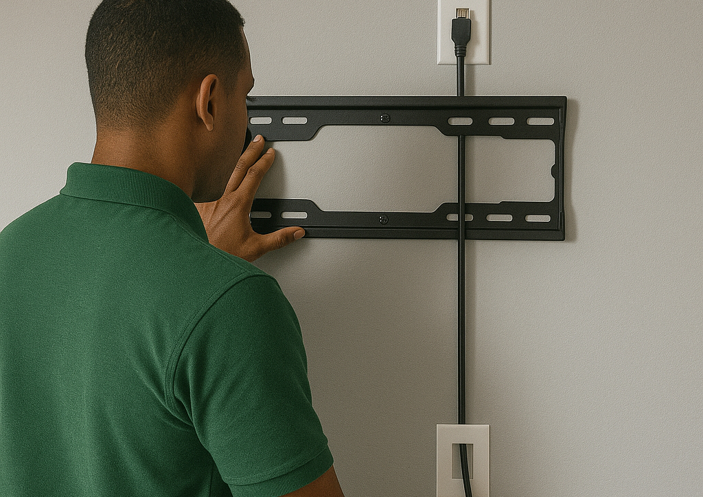 Behind Dry wall-Wire Concealment-Option 2